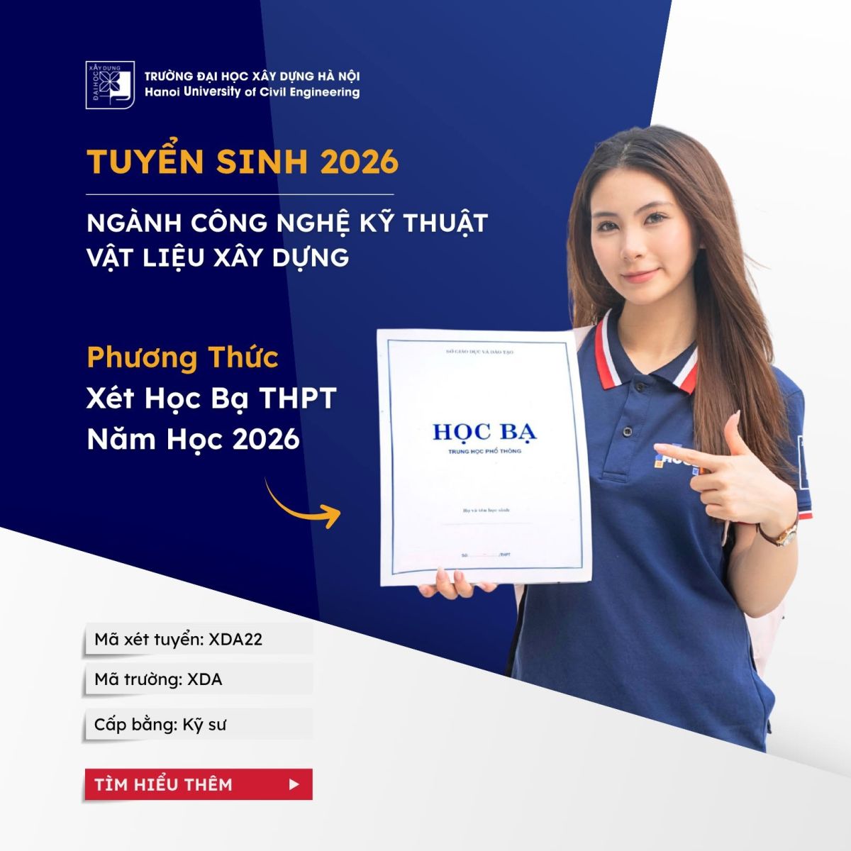 TUYỂN SINH 2026 - Công nghệ kỹ thuật vật liệu xây dựng